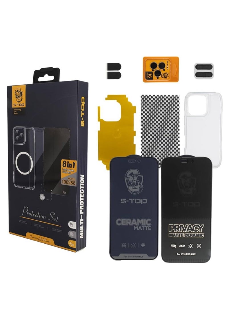S-TOP Orignal Integrated protection package 8 in 1 for iPhone 16