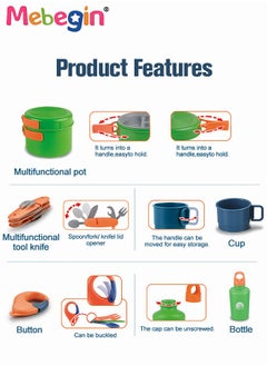 MEBEGIN 41 Pcs Camping Set Toys with Foldable Tent, Cooking Pots and Other Camping Essentials, Pop Up Play Tent with Camping Gear Tools, Camping Life, Ideal for Children to Use as Mini Play Space  - Image 3