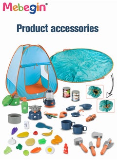 MEBEGIN 41 Pcs Camping Set Toys with Foldable Tent, Cooking Pots and Other Camping Essentials, Pop Up Play Tent with Camping Gear Tools, Camping Life, Ideal for Children to Use as Mini Play Space  - Image 5