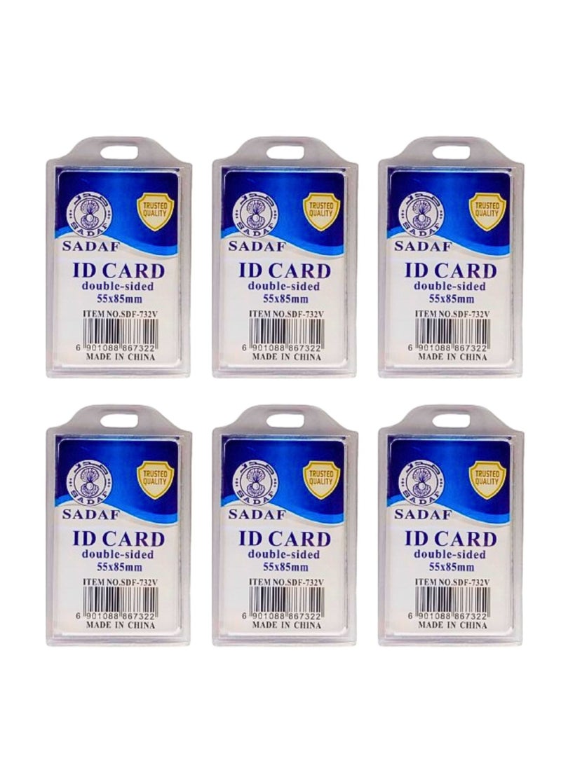 Sadaf - ID Card Holder  55x88mm Vertical (Pack of 6) - Image 1