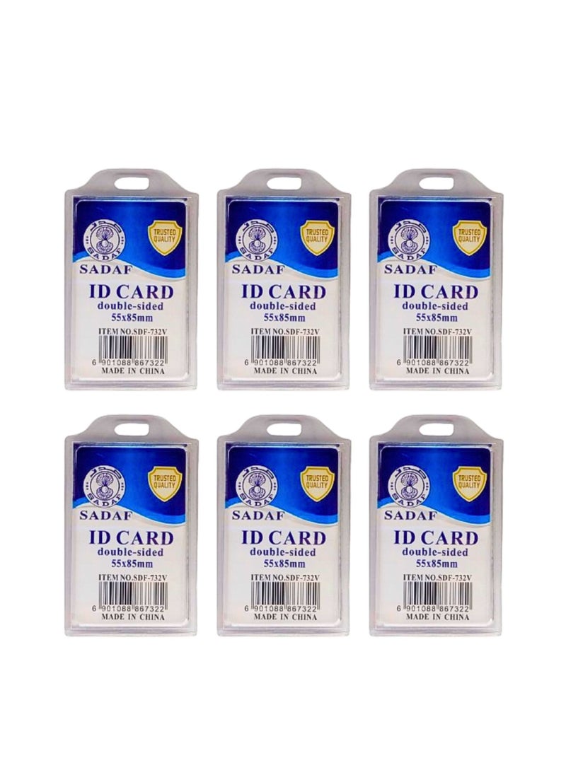 Sadaf - ID Card Holder  55x88mm Vertical (Pack of 6) - Image 1