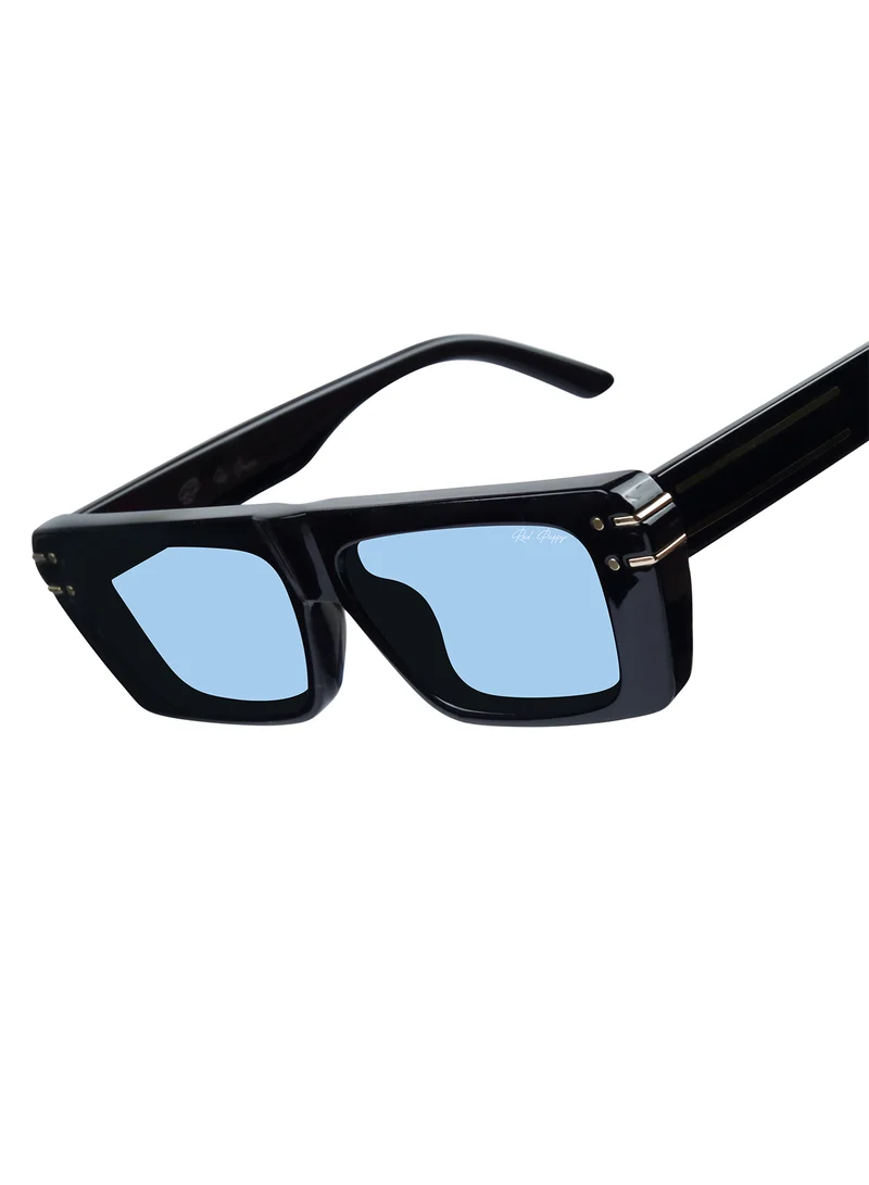 Woggles Red Pappy Tyntix Blue Rectangle Sunglasses