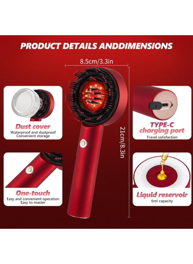 SUNEX Electric Scalp Massager with Red Light Therapy, Hair Oil Applicator, Cordless & IPX7 Waterproof - Image 2