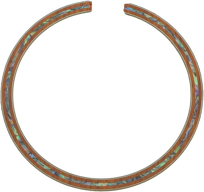 KAISH Acoustic Guitar 110 * 8 * 0.8mm Soundhole Padauk Rosette Full Abalone Shell Inlay - Image 1