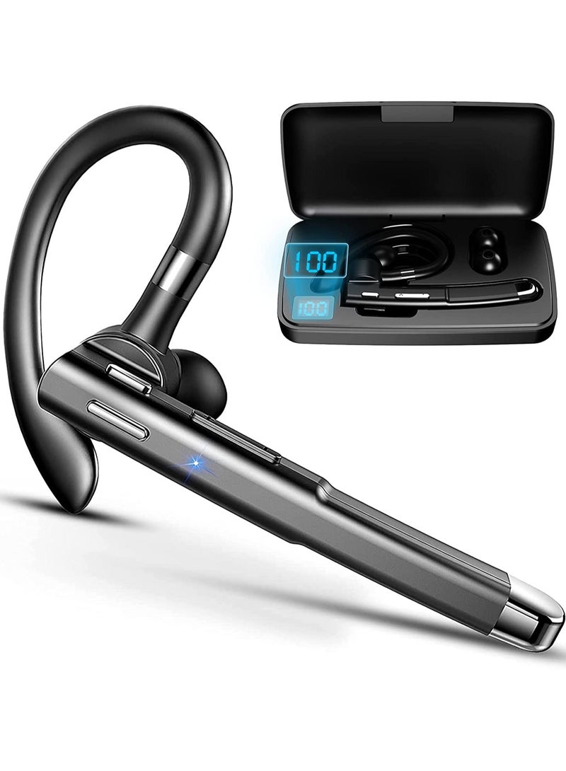 Bluetooth Headset with Mic, Headset Bluetooth with CVC Noise Cancellation, Bluetooth Headset with Waterproof, 8-10Hours HD Hands-Free Calling, for Driving/Business/Office - Image 1