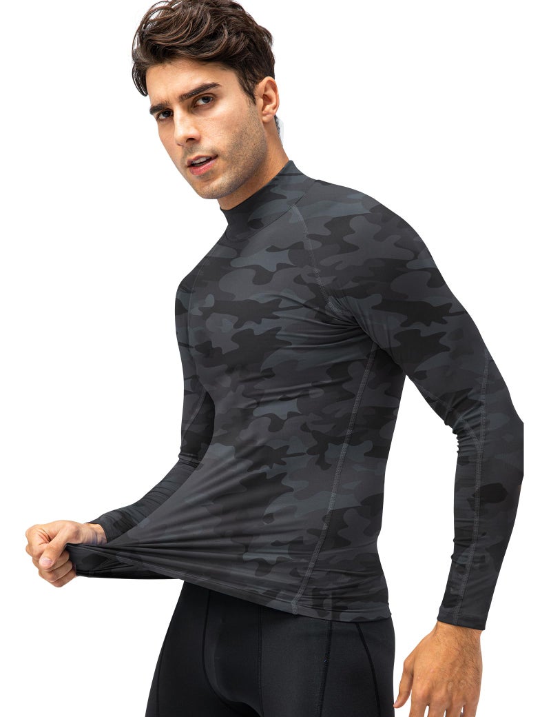 SPVISE Black Long Sleeve Compression Shirt Mens Sports Compression Tops Cool Dry Workout Running Undershirts Summer T-Shirts - Image 5