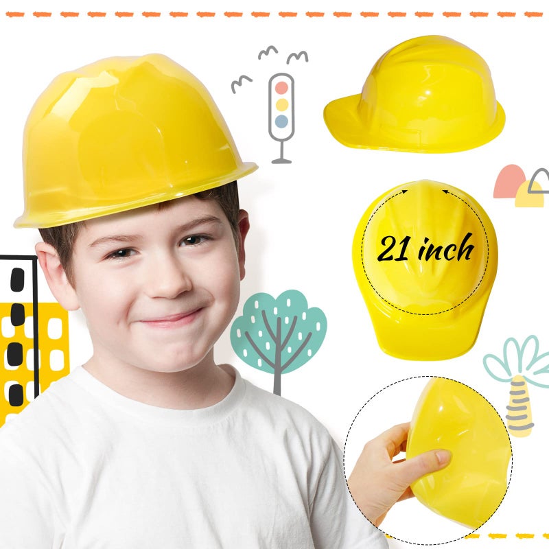 SATINIOR 24 Pieces Construction Worker Costume Role Play Set Including Construction Vest and Hat Birthday Party Costume Supplies for Dressing Party - Image 4