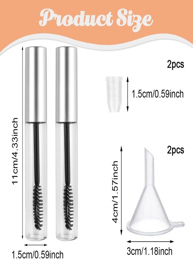 MAYCREATE® 10ml Empty Mascara Tube, Eyeliner Tube and Lip Gloss Tubes, Eyelash Cream Container Bottle with Funnels Transfer Pipettes for Travel, Home - Image 2