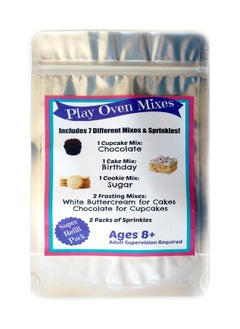 Play Oven Mixes Children'S Easy To Bake Oven Mixes Play Toy Oven Real 7 Mixes Mega Refill Kit Cupcakes Cookies Frosting Sprinkles Ultimate Set Cooking Baking Supplies Super Pack Net Wt 6.2 Oz  - Image 1