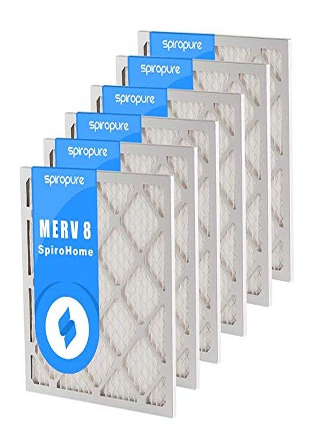 SpiroPure فلاتر هواء مطوية SpiroPure 22X30X1 MERV 8 - صنع في الولايات المتحدة الأمريكية (عبوة من 6 فلاتر) - Image 1