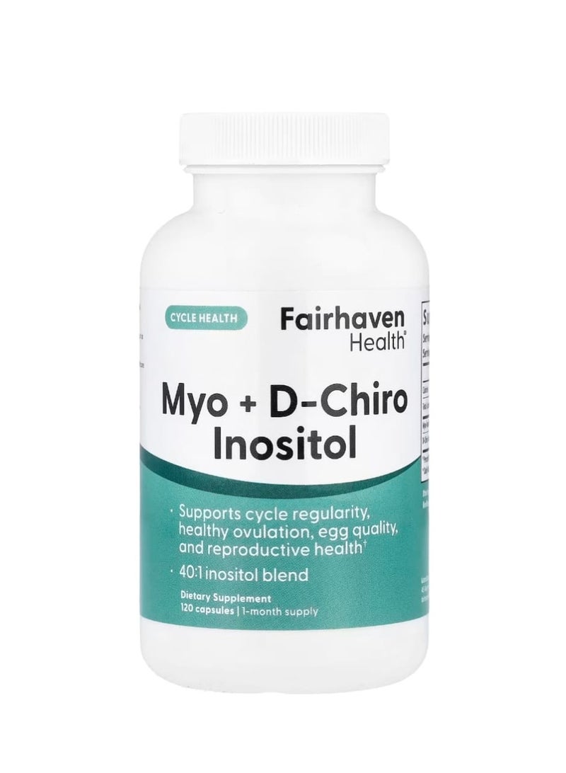 fairhaven health Myo + D-Chiro Inositol 120 Capsules - Image 1