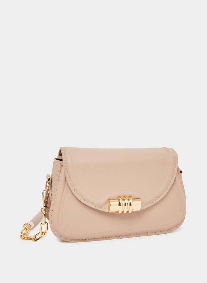 Styli Solid Shoulder Bag with Chain Strap - Image 1
