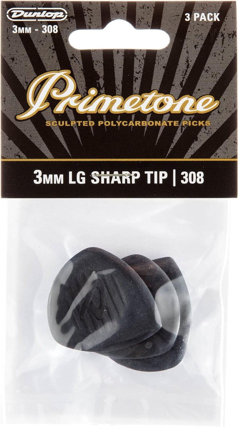 Jim Dunlop 477P308 Primetone Large Point Tip Guitar Pick Player Pack (Pack of 3) - Image 4