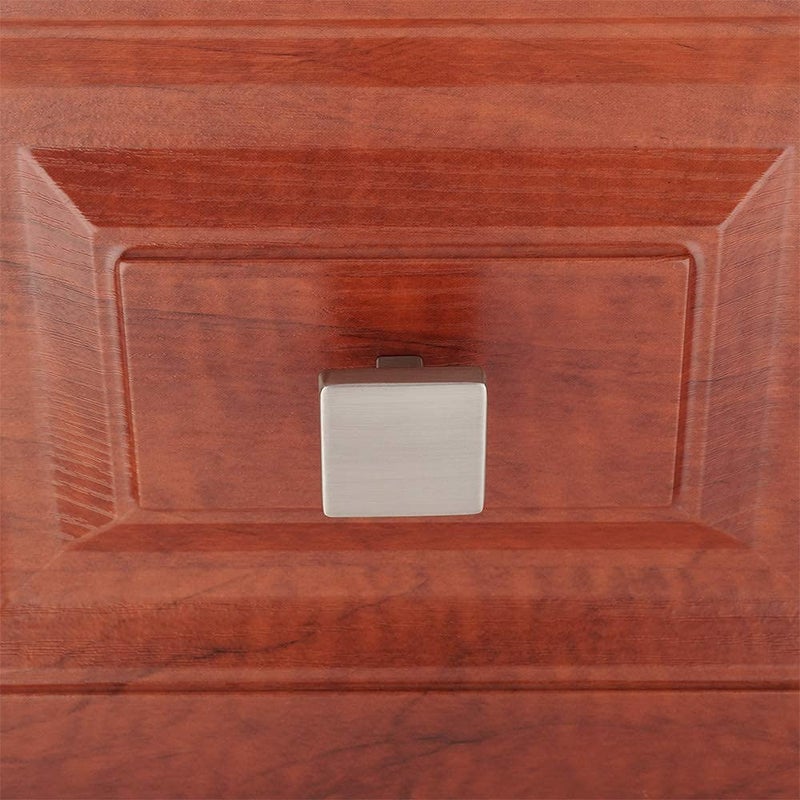 KOOFIZO Square Cabinet Knob - Brushed Nickel Pull Handle (31mm / 1.2 Inch), 10-Pack for Kitchen Cupboard Door, Bedroom Dresser Drawer, Bathroom Wardrobe Hardware - Image 5