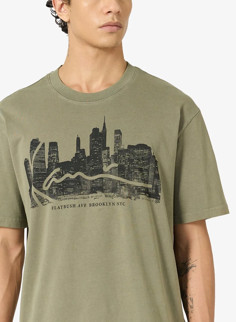 Karl Kani  Signature Skyline Washed Boxy T-Shirt for Men | Best Price UAE