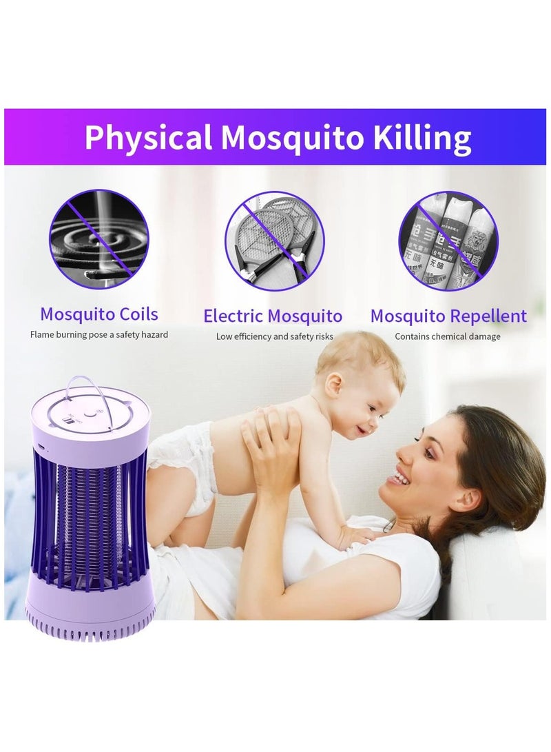 SOLARAE Rechargeable UV Mosquito Zapper Lamp, Portable USB Bug Trap for Home, Garden, and Summer Trips - Effective Insect Killer with No Batteries Needed. - Image 2