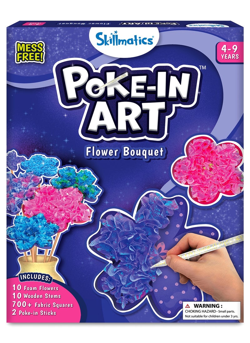 Skillmatics Poke-in Art - Flower Bouquet, Mess-Free Fun for Kids, DIY Craft Kits, Creative Activity, Gifts for Girls & Boys Ages 4, 5, 6, 7, 8, 9  - Image 1