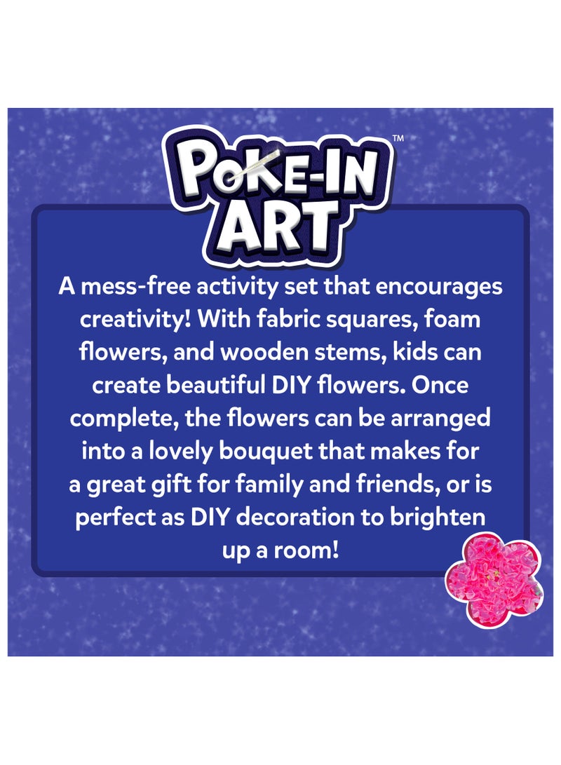 Poke-in Art - Flower Bouquet, Mess-Free Fun for Kids, DIY Craft Kits, Creative Activity, Gifts for Girls & Boys Ages 4, 5, 6, 7, 8, 9