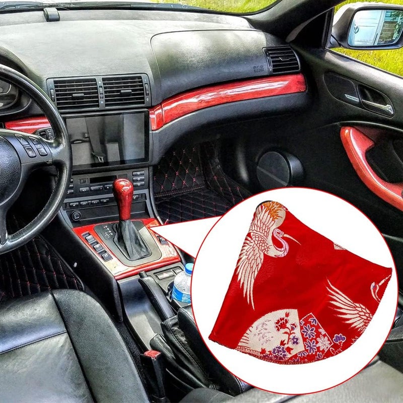 cheekyglo Car Shift Kno Dust Cover, Universal Chinese Style Ger Shifter Kno Dust Cover Mnul/utomtic Shift oot Cover uto Interior ccessories,Red#-Red # A - Image 2
