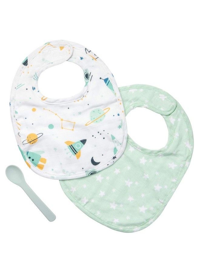 Stephen Joseph Muslin Bib Sets Space  - Image 2