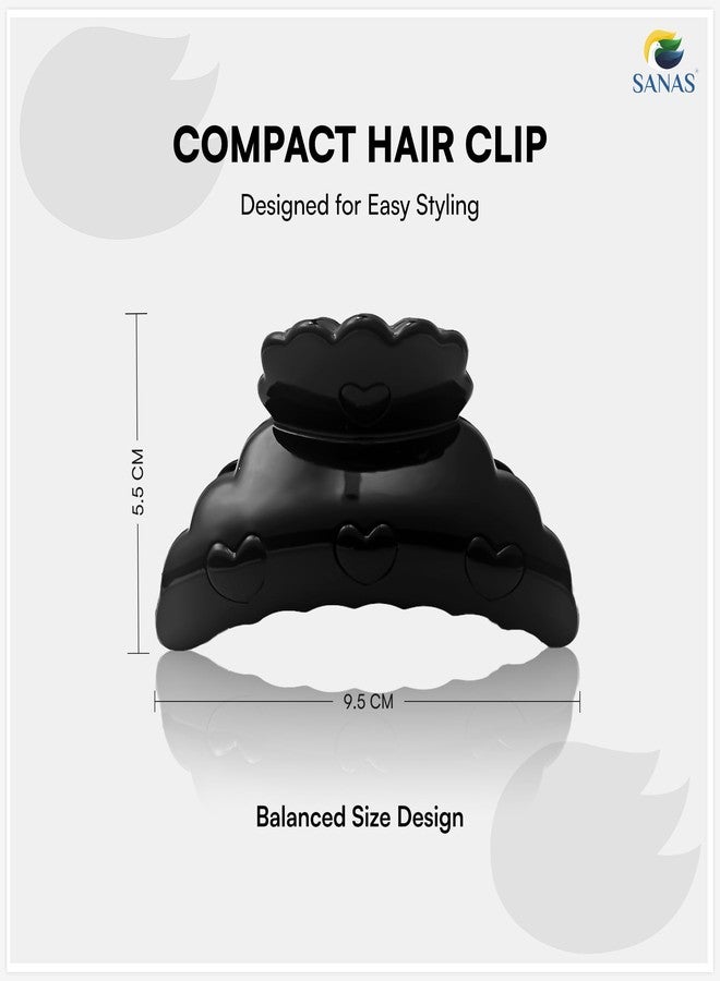 Sanas Hair Clips For Women Stylish (2Pcs) Hair Claw Clips For Women Aesthetic Claw Clip Clutchers For Hair Clips For Girls Fashion Accessories For Girls Teenage (2Pcs) (Versatile Black & Dual Tone) - Image 2