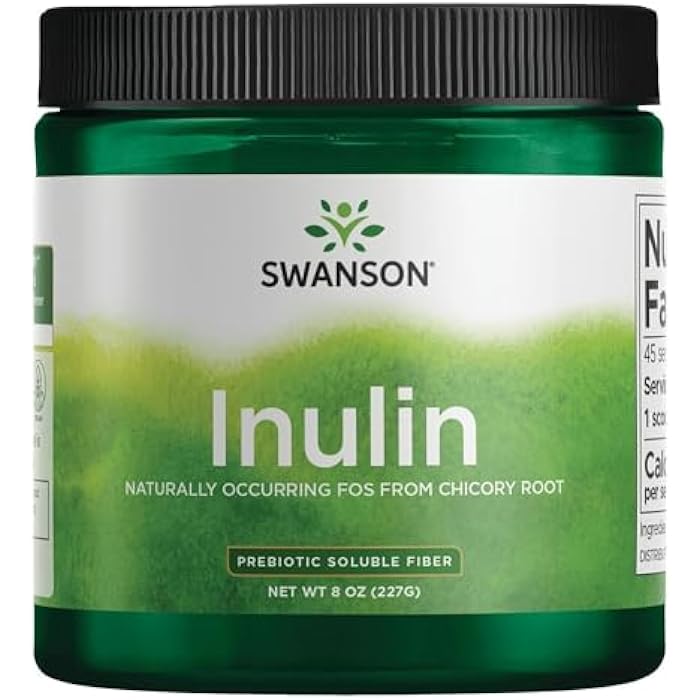 Swanson Inulin - Prebiotic Soluble Fiber Powder Promoting Digestive Health - Naturally Occurring FOS from Chicory Root Supporting Overall Gut Performance - (8 oz Each) - Image 1