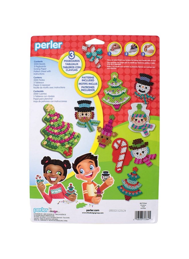 Perler - Perler Christmas Fuse Bead Craft Kit with 13 Patterns, Multicolor, Small, 2005 Piece - Image 1