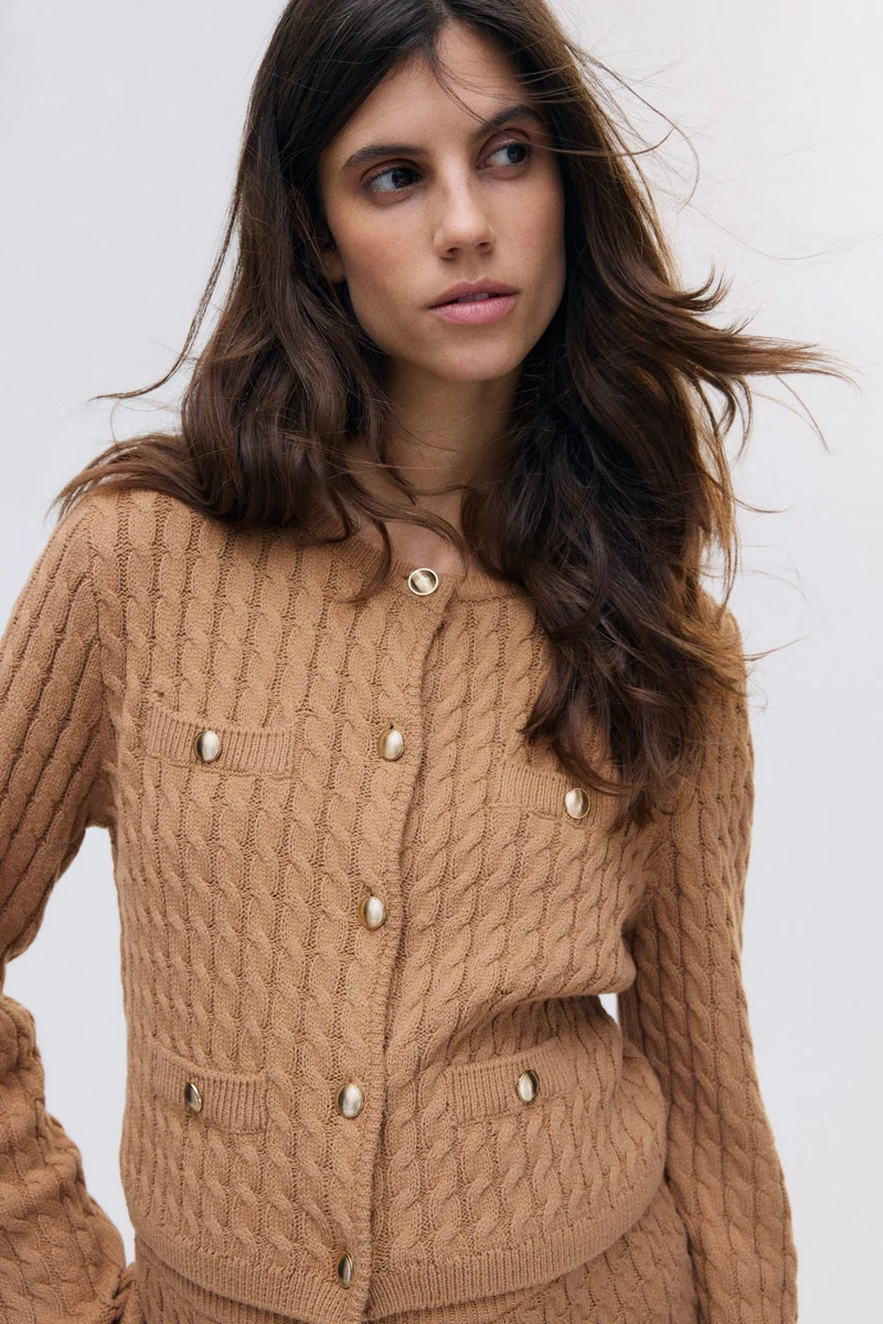 H&M MAMA 2-piece cable-knit set