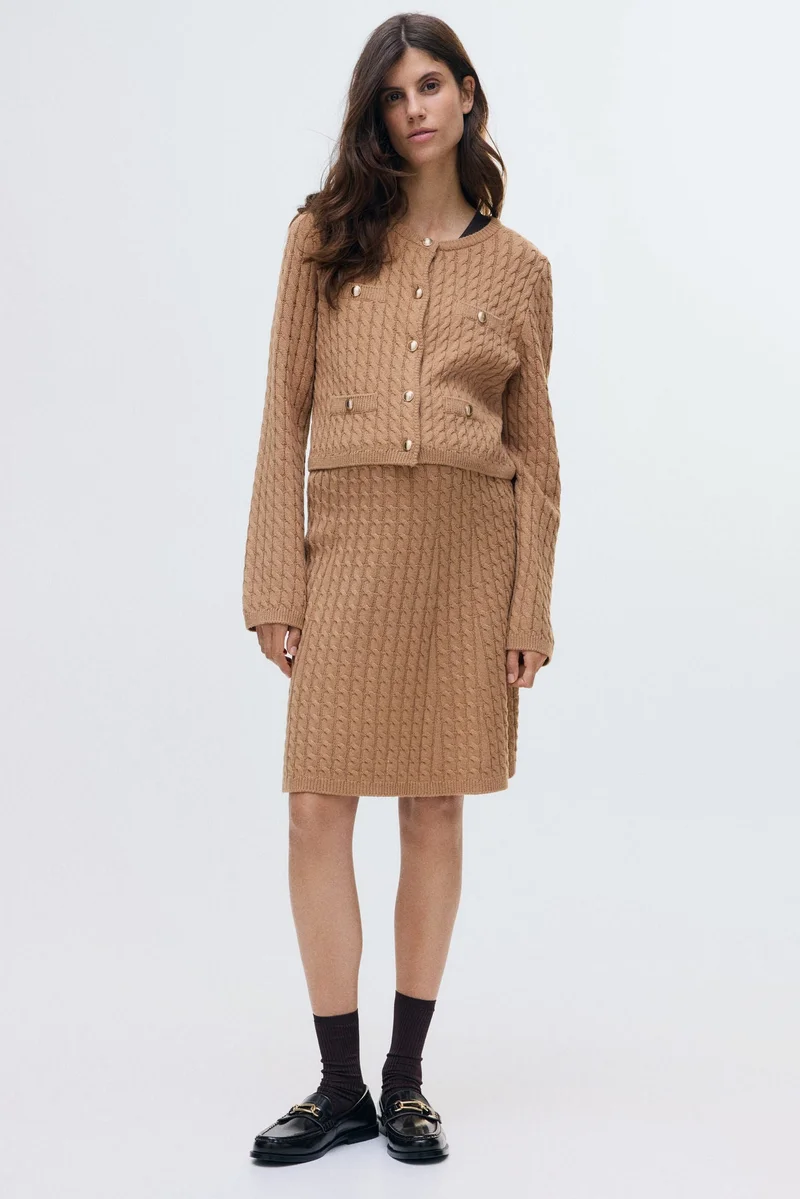 H&M MAMA 2-piece cable-knit set