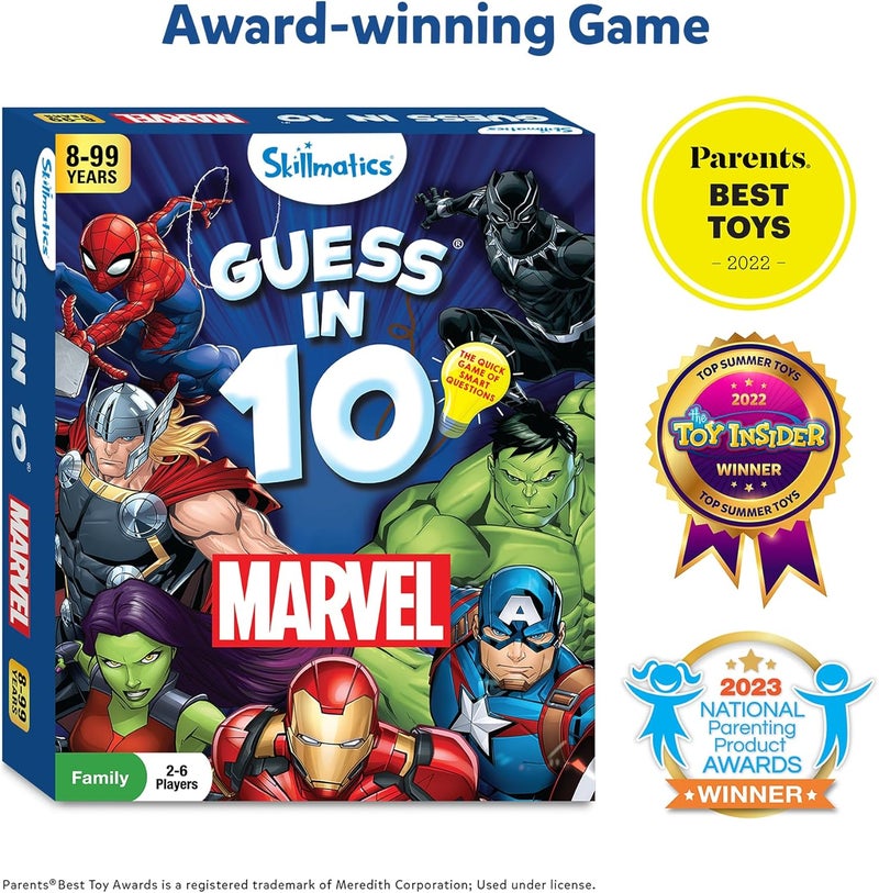 Skillmatics Guess in 10 Marvel, Perfect for Boys, Girls, Kids, Teens, Adults Who Love Card Games, Board Games, Travel Toys, Avengers, Spiderman, Iron Man, Gifts for Ages 8, 9, 10 and Up - Image 4