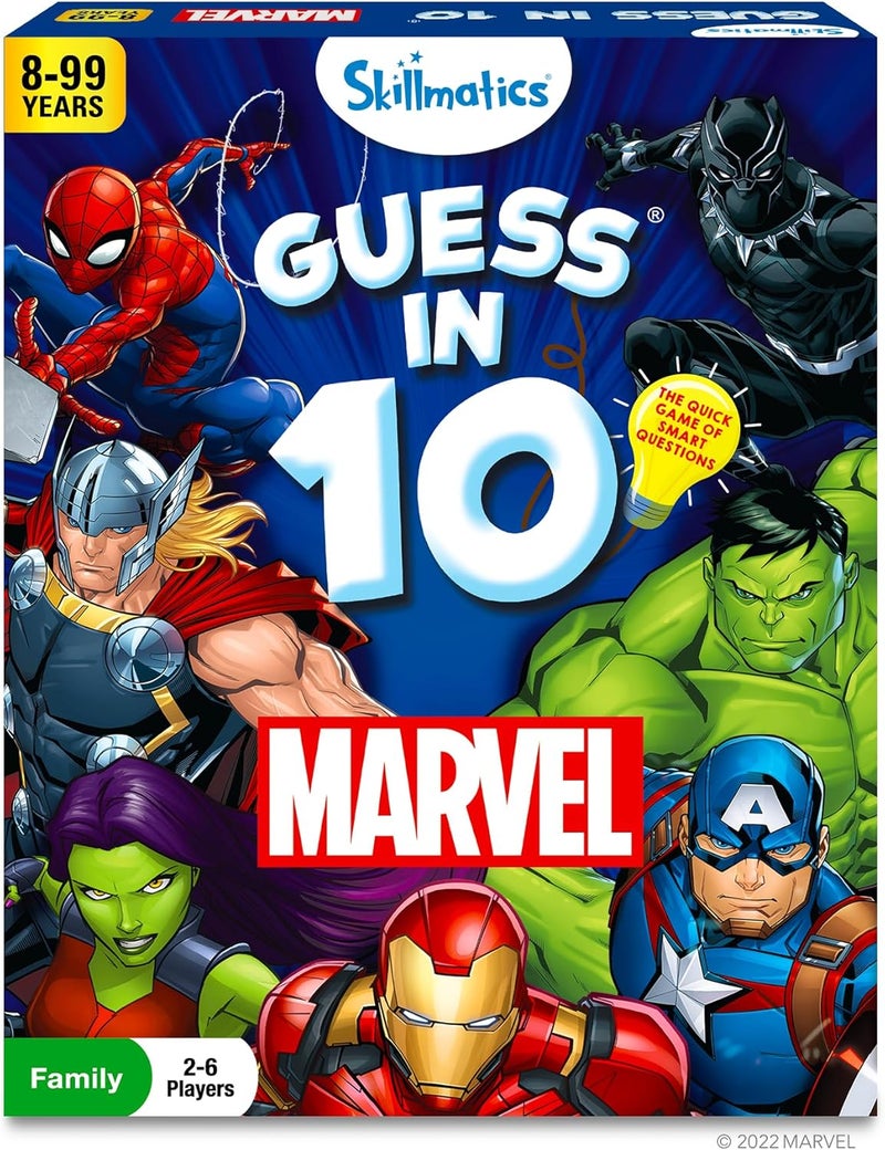 Skillmatics Guess in 10 Marvel, Perfect for Boys, Girls, Kids, Teens, Adults Who Love Card Games, Board Games, Travel Toys, Avengers, Spiderman, Iron Man, Gifts for Ages 8, 9, 10 and Up - Image 1