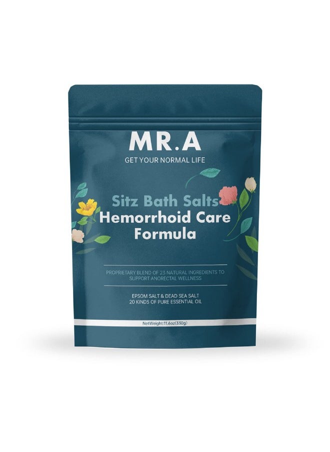 Mr.A - Sitz Bath For Hemorrhoidspremium Grade 23 Ingredients Advanced Hemorrhoid Treatment Formula Epsom Salt Dead Sea Salt Essential Oils Sitz Bath Salts For Hemorrhoids Toilet Seat Bathtug 11.6 Oz - Image 1