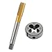 Biaungdo Biaungdo M10 x 1.25mm Tap and M10 x 1.25mm Die Metric Right Hand Thread Titanium Coated Tap and Die Set, HSS Right Hand  - Image 2