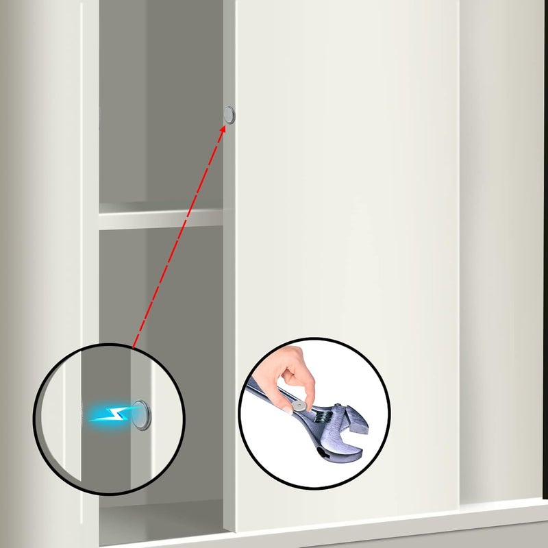 Mousike Magnetic Door Catch Ultra Thin Cabinet Magnets Stainless Steel Drawer Magnet Catch for Sliding Door Closure Kitchen Cabinet Cupboard Closet Closer (8Pack) - Image 4