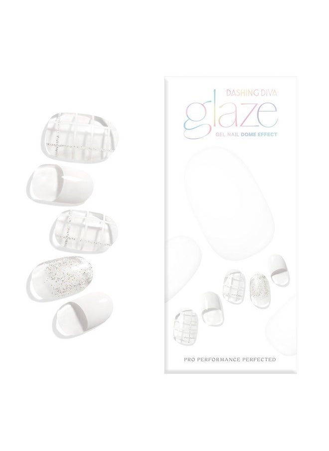 DASHING DIVA Glaze Nail Strips - Delight | Works With Any Led Nail Lamp | Long Lasting, Chip Resistant, Semicured Gel Nail Strips | Contains 34 Salon Quality Nail Wraps, 2 Prep Pad, 1 Nail File  - Image 2