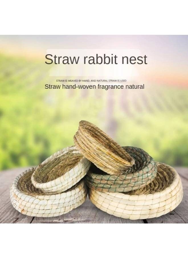 fashionhome - Hand-Woven Large Rabbit Nest Summer Breathable Natural Straw Mat - Image 1