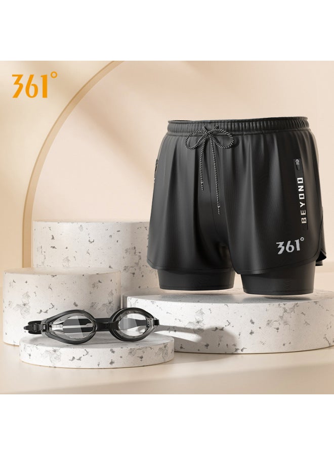 361 Swimming Trunks Men's  New Men's Swimming Trunks Double Layer Anti-embarrassment Swimming Trunks Men's Comfortable Swimming Trunks