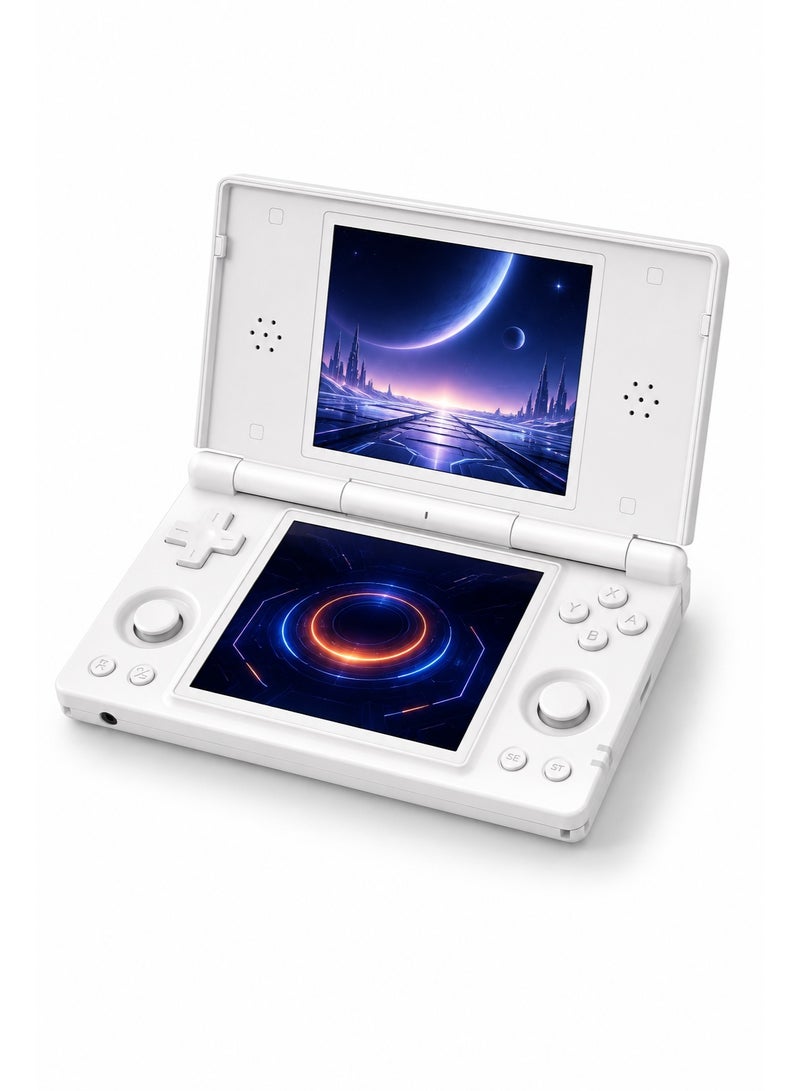 ANBERNIC RG DS Dual-Screen Handheld Game Console, Android 14, Dual 4-Inch IPS Touchscreens, RK3568, 3GB+32GB, 128GB TF Card, Wi-Fi, Bluetooth, 4000mAh, Polar White - Image 1