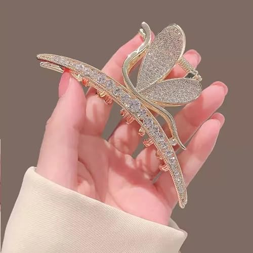 Dartler hair Clutcher For Women | Stylish Hair Claws For Girls | Trendy Alloy Metal Clips | Premium & Fashionable Girls Hair Accessories | Suitable In Various Occasions | (Feather Stone) Pack Of 1. - Image 1