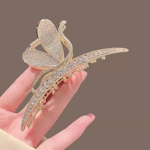 Dartler hair Clutcher For Women | Stylish Hair Claws For Girls | Trendy Alloy Metal Clips | Premium & Fashionable Girls Hair Accessories | Suitable In Various Occasions | (Feather Stone) Pack Of 1. - Image 2