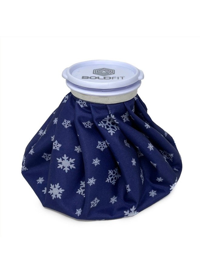 BOLDFIT Boldfit Hot Water Bag Ice bag for Pain Relief 9inch Cold Ice Pack Bag for Pain Relief - Cold Water Bag for Pain Relief, Injuries, and Cold Therapy Comes with Leakfree Closure - Blue Snowflakes, 9 Inch  - Image 2