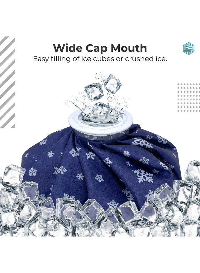 BOLDFIT Boldfit Hot Water Bag Ice bag for Pain Relief 9inch Cold Ice Pack Bag for Pain Relief - Cold Water Bag for Pain Relief, Injuries, and Cold Therapy Comes with Leakfree Closure - Blue Snowflakes, 9 Inch  - Image 3