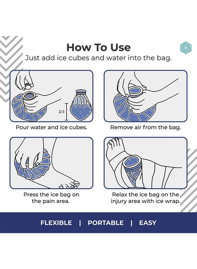 BOLDFIT Boldfit Hot Water Bag Ice bag for Pain Relief 9inch Cold Ice Pack Bag for Pain Relief - Cold Water Bag for Pain Relief, Injuries, and Cold Therapy Comes with Leakfree Closure - Blue Snowflakes, 9 Inch  - Image 5