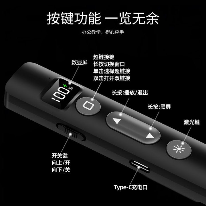 New Manufacturers Directly Supply Ppt Pointer Flip Pen Teaching Business Wireless Laser Multi-Function Digital Flip Pen - Image 5