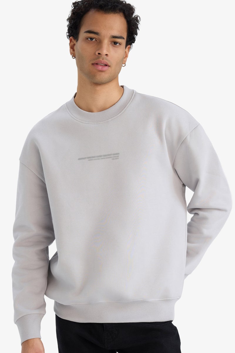 ديفاكتو سويت شيرت اوفر سايز برقبة مستديرة - Image 1