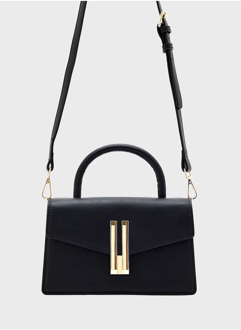 ايلا Metal Trim Detail Satchel Bag