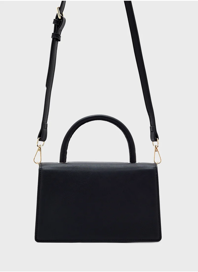 ايلا Metal Trim Detail Satchel Bag