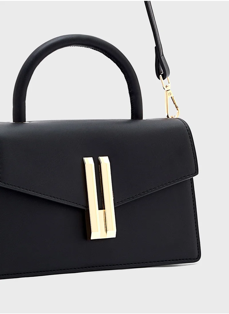 ايلا Metal Trim Detail Satchel Bag