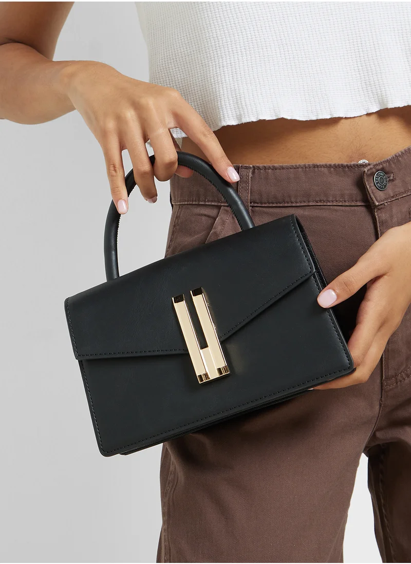 ايلا Metal Trim Detail Satchel Bag