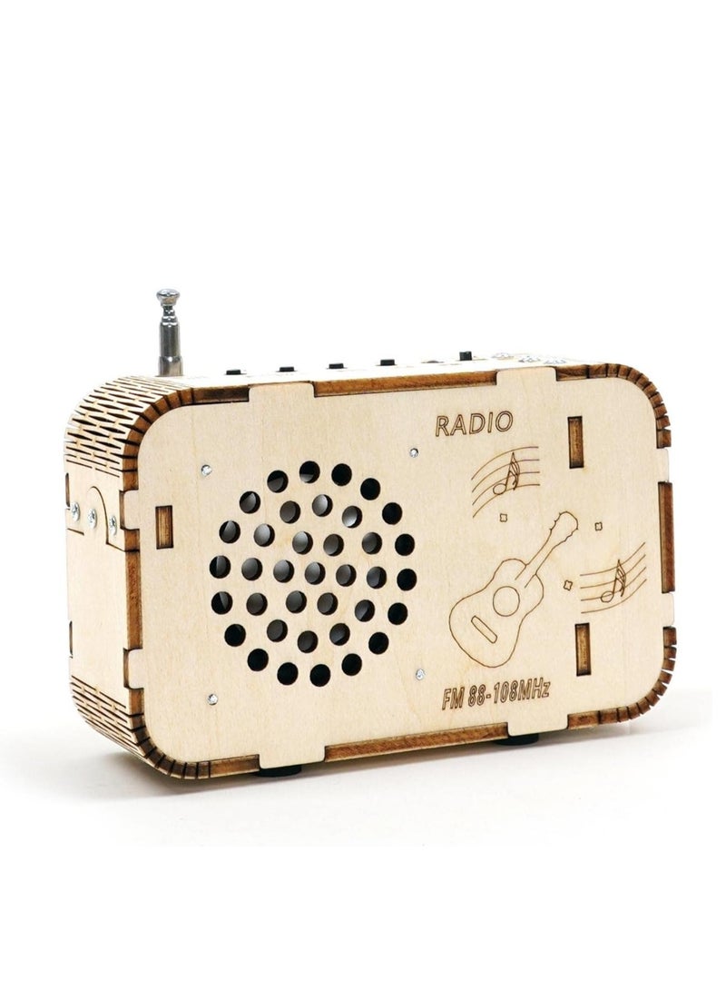DIY Wooden FM Radio Kit for STEM Learning, Build Your Own FM Radio, Educational Science Project for Teens, Snap Circuits Electronics Kit, Perfect Gift for Boys and Girls. - Image 1
